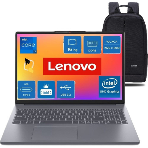 Ideapad Slim 3 16IRH10 Intel Core I7 13620H 40GB 1tb SSD Windows 11 Pro 16" Fhd Taşınabilir Bilgisayar 83K2001VTR Snertech Çanta Hediye
