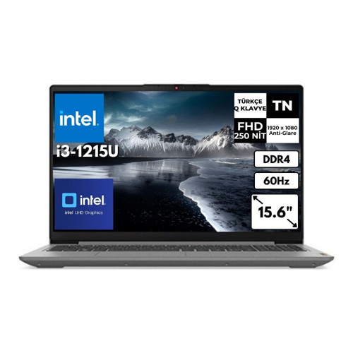 Ideapad 3 15IAU7 I3-1215U 16 GB 256 GB SSD UHD Graphics 15.6" Fhd Windows 11 Pro Notebook 82RK0188TXAT36