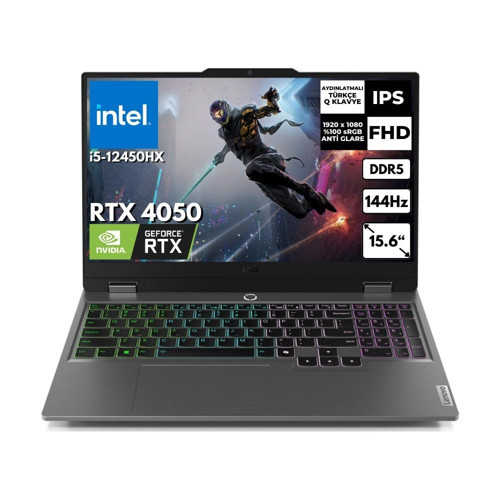 Loq 15IAX9 I5-12450HX 16 GB 1 Tbssd 6gb Rtx 4050 15.6" Fhd 144Hz Freedos Gaming Notebook 83GS007WTR Bt2