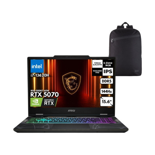 Cyborg 15 I7-13620H 40-Gbddr5 4 Tbssd RTX5070 (8GB-GDDR7-60W) 15.6" Fhd 144Hz Freedos + Hmf Sırt Çantası B13WGKG-847XTRHMF15
