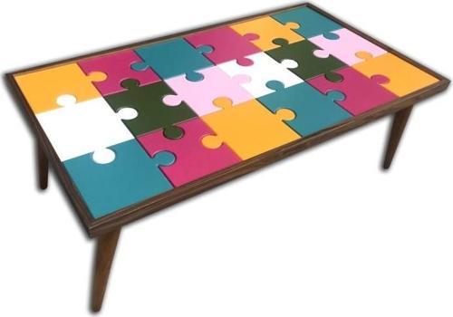 Orta Sehpa 13922 PUZZLE Bulmaca Kayın Ayak Üstü cam Çocuk gelişim Destek Ürün