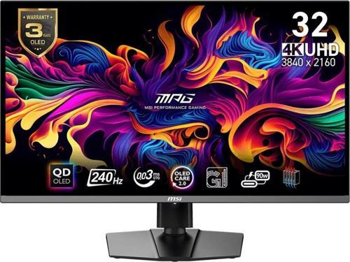 MPG 321URX QD-OLED 31.5 3840x2160 240Hz 0.03 ms HDMI DP Type-C HDR 400 OLED Gaming Monitör