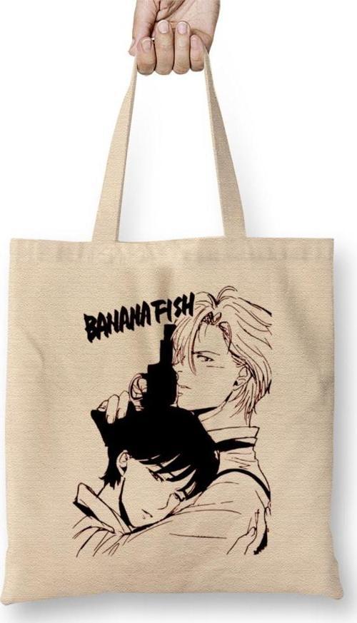 Banana Fish Eiji Okumura And Ash Lynx Bez Çanta Uzun Saplı