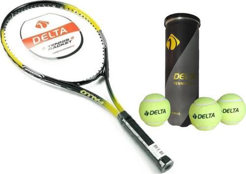 Fallo 27 İnç L2 Grip Yetişkin Tenis Raketi + Çantası + Vakumlu Tüp 3 Adet Tenis Maç Topu Seti