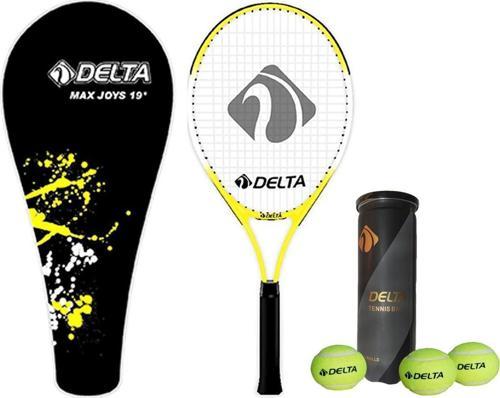 Max Joys 19 İnç Çocuk Tenis Raketi + Çantası + Vakumlu Tüpte 3 Adet Tenis Maç Topu Seti