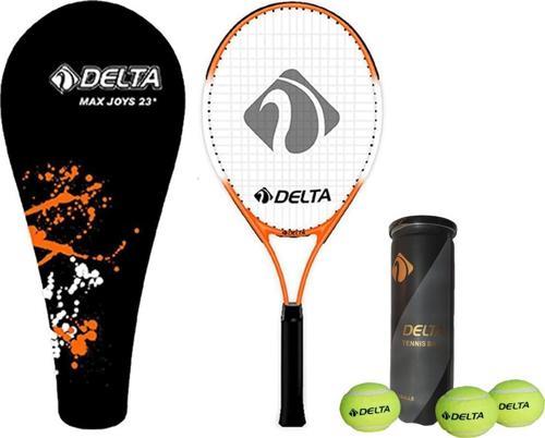 Max Joys 23 İnç Çocuk Tenis Raketi + Çantası + Vakumlu Tüpte 3 Adet Tenis Maç Topu Seti