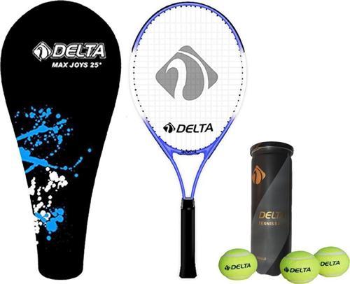 Max Joys 25 İnç Çocuk Tenis Raketi + Çantası + Vakumlu Tüpte 3 Adet Tenis Maç Topu Seti
