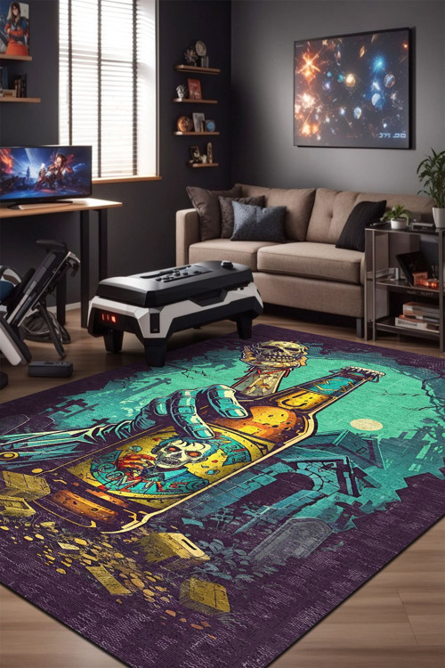 Crue Şönil Gamer Halısı,Pamuk Tabanlı,Yıkanabilen, Kaydırmaz,Genç Odası Oyuncu ,Gaming Halısı