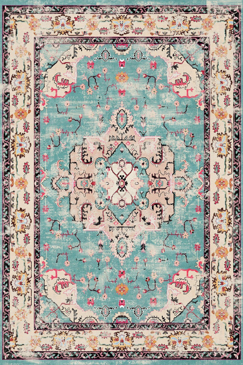 Aida Home Pier Vintage Kadife Yıkanabilir Kaymaz Pamuk Tabanlı Antibakteriyel Salon Halısı 3