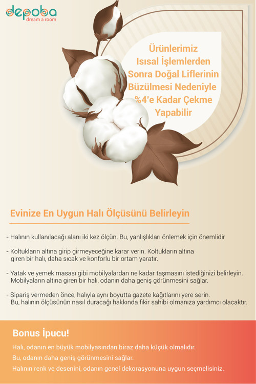 Aida Home Panare Vintage Şönil Doğal Pamuk Tabanlı Salon Halısı Kaymaz Yıkanabilir Çevre, Hayvan Dostu 8