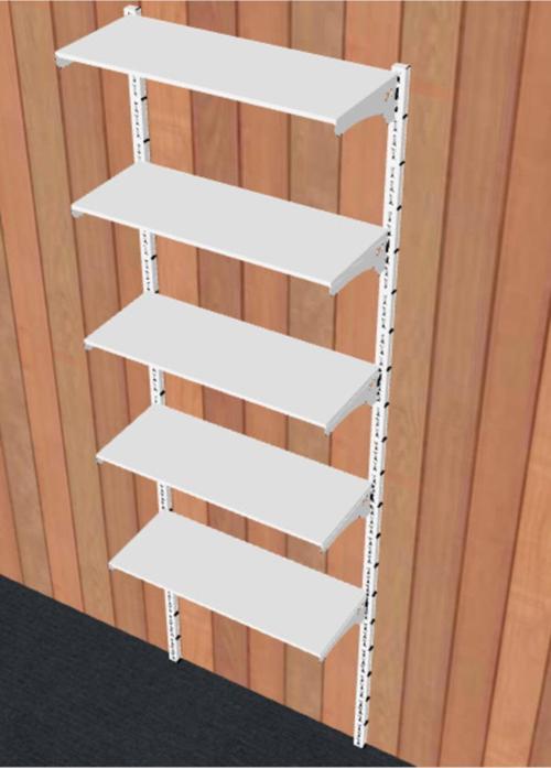5 Katlı Kitaplık Ahşap Duvar Rafı Dekoratif Raf Beyaz 30x60