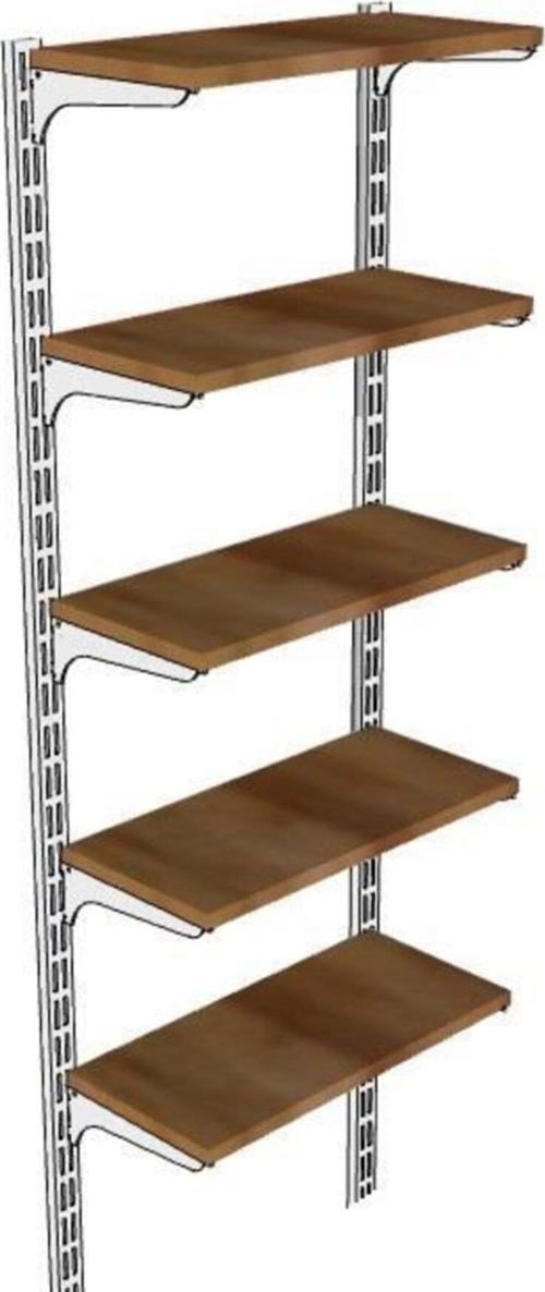 5 Katlı Kitaplık. Ahşap Duvar Rafı. Dekoratif Raf. Meşe-30x60