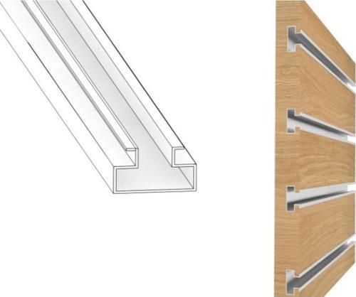 Kanal Alüminyum , Raf Kanalı , Oluklu Raf Sistemi Rayı 200 Cm