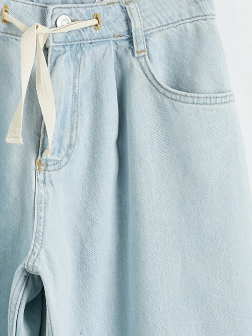 İndigo Baggy Fit Kız Çocuk Jean Pantolon