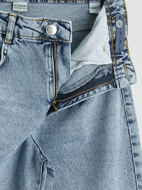 Mavi Wideleg Kız Çocuk Jean Pantolon