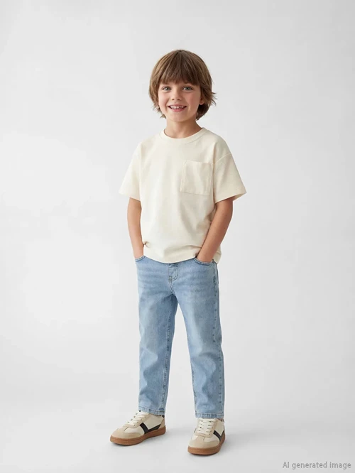 İndigo Regular Fit Erkek Çocuk Jean Pantolon