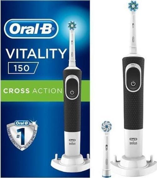 Vitality D150 Cross Action 1 Yedek Başlıklı Şarj Edilebilir Diş Fırçası