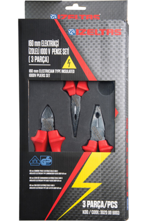 1000V Izoleli Elektrikçi Set 3 Parça