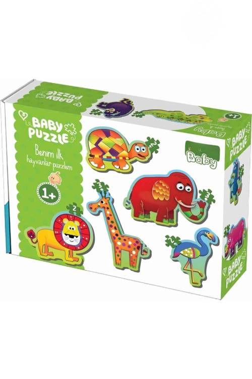 Eğitici Benim İlk Hayvanlar Bebek Puzzle Seti (1+ Yaş) - Zeka Geliştirici Kalın Yapboz