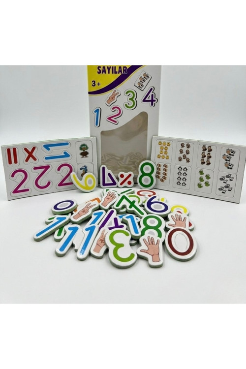 Eğitici Manyetik Eva Sayılar Ve Matematik Öğrenme Seti - Hayvanlı Sayma Kartları (3+ Yaş)