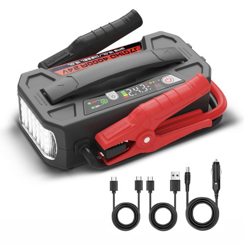 J701HD 24V 4000Amp Li-Polimer Akıllı Akü Takviye + Powerbank + Led Lamba