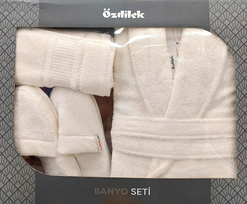 Colourist Krem Kişisel Banyo Bornoz Seti (S-M Beden)