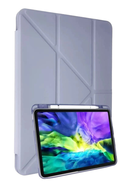 Mey İthalat® iPad 2022 10.9 (10.nesil) Kılıf Kalemlikli Mars Tablet Kılıfı - Lila