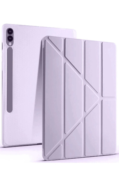 Mey İthalat® Samsung Galaxy X610 Tab S9 FE Plus 12.4 Kılıf Kalemlikli Mars Tablet Kılıfı - Lila