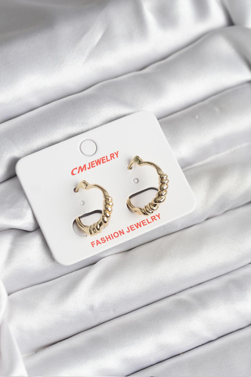 14K Gold Renk Kaplama CM Kadın Küpe