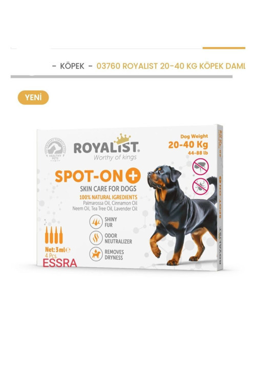 %100 Naturel Köpek Damlası 20/ 40Kg Arası Köpekler Için Paket