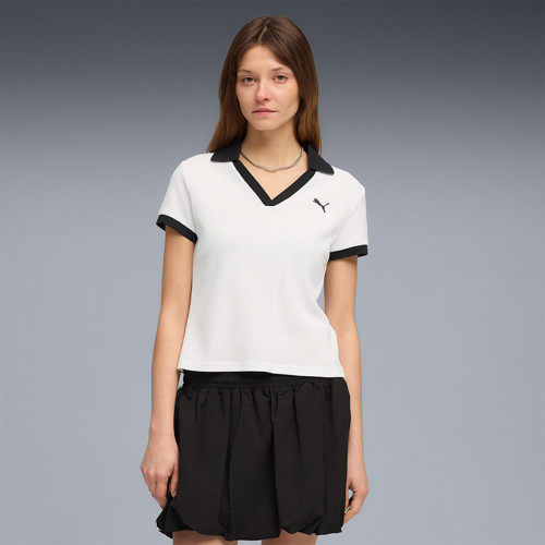 Wardrobe Essentials Kadın Beyaz Polo Yaka Tişort