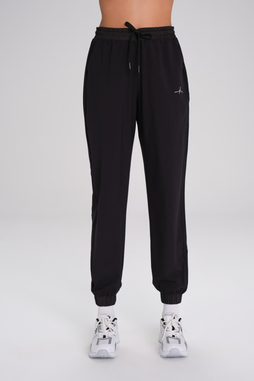 Active Lastikli Paça Siyah Jogger Spor Pantolonu Eşofman Altı ACT-1