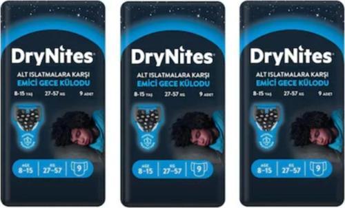 Drynites Erkek Emici Gece Külodu 8-15 Yaş 27-57 Kg 9lu 3 Paket