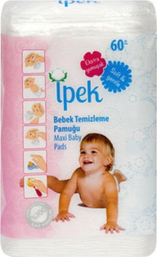 Maxi Bebek Temizleme Pamuğu 60 Lı 3 Paket