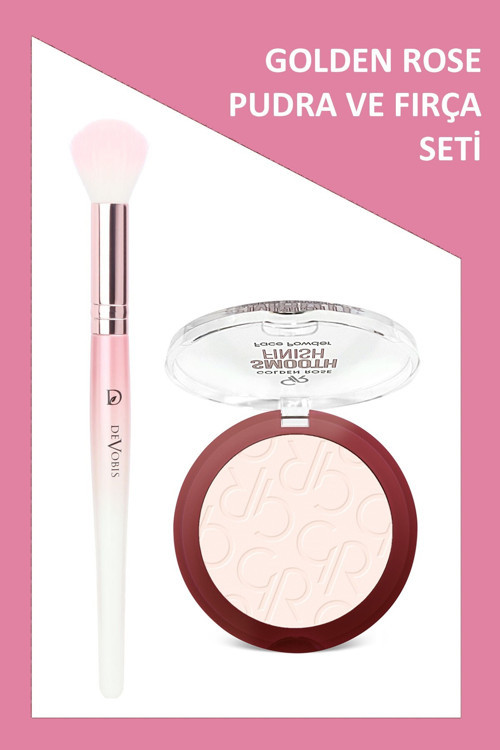 Devobis Precision Face Brush - Hassas Yüz Fırçası Ve Smooth Face Powder No: 201 Seti