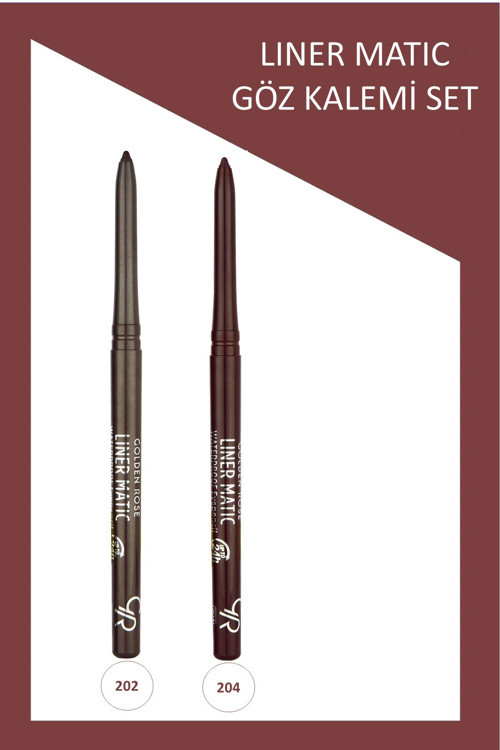 Liner Matic Suya Dayanıklı Göz Kalemi Seti - No: 202-204