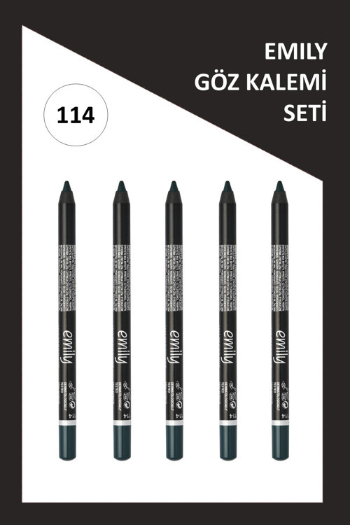 Emily Waterproof Eye Pencil 5'Li Set No: 114