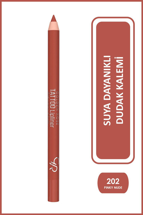Tattoo Lipliner No: 202 Pinky Nude - Suya Dayanıklı Uzun Süre Kalıcı Jel Dudak Kalemi