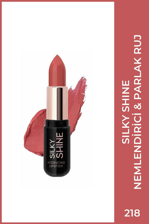 Silky Shine Hydrating Lipstick No:218 - Seramid Ve Jojoba Yağlı Nemlendirici Ruj