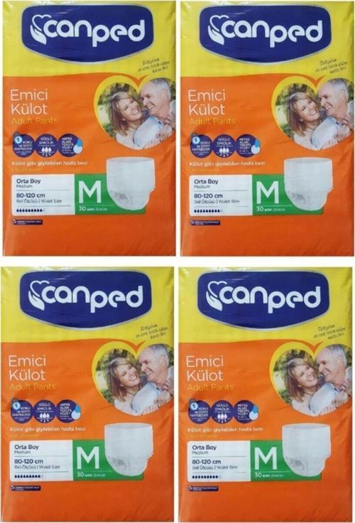 Emici Külot Orta Boy Medium 4 Paket 120 Adet