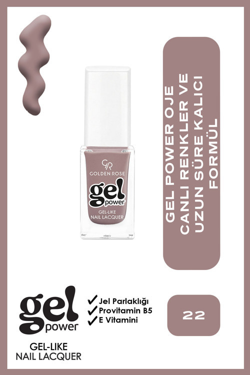 Gel Power Gel-Like Nail Lacquer - No: 22 - Jel Parlaklığında Oje