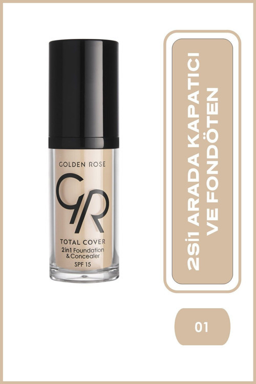 Total Cover 2Si1 Arada Kapatıcı Ve Fondöten No: 01 Porcelain - 30 Ml