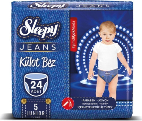 5 Numara Junior (24 Adet) (11-18 kg) Jeans Külot Bez