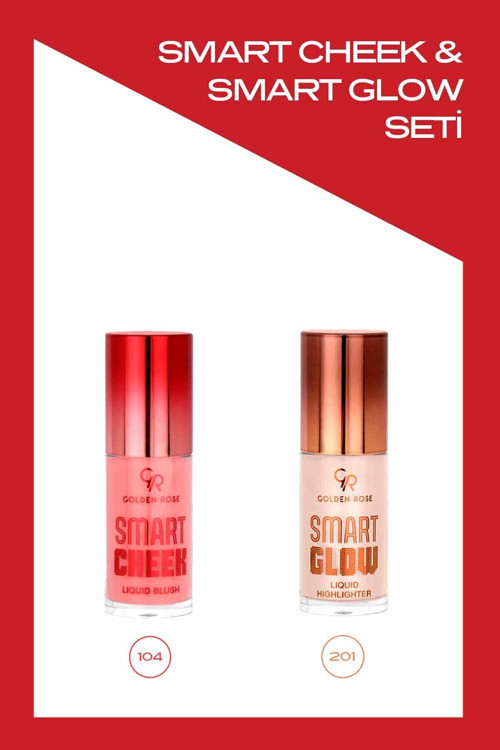 Smart Cheek Liquid Blush No:104 Ve Smart Glow Liquid Highlighter No :201 Allık Ve Aydınlatıcı Seti