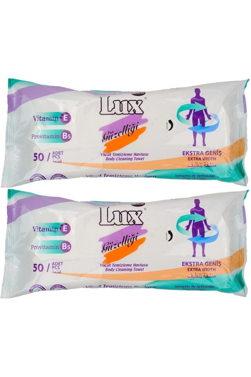 Yetişkin Vücut Temizleme Islak Mendil Havlu 50 Yaprak Xl (2 Li Set)