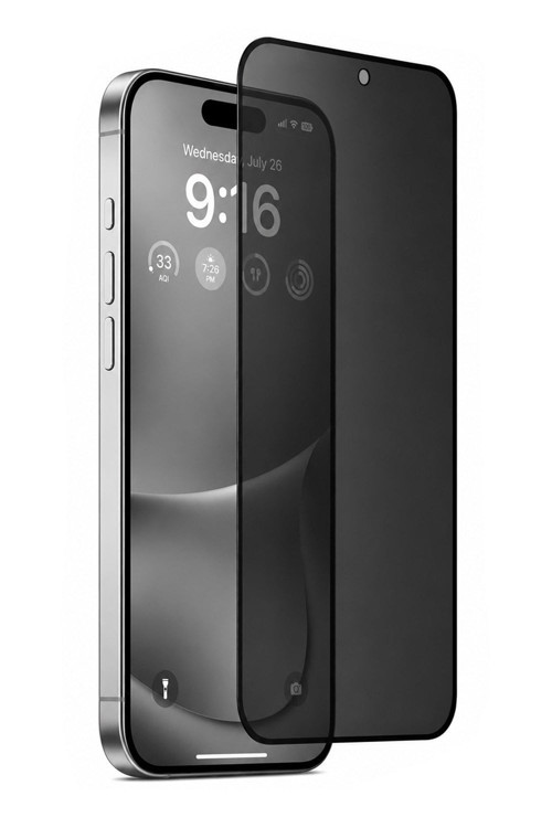 İPhone 15 Pro Hayalet Ekran Koruyucu % 100 Cam (Temperli) Kolay Kurulum Aparatlı