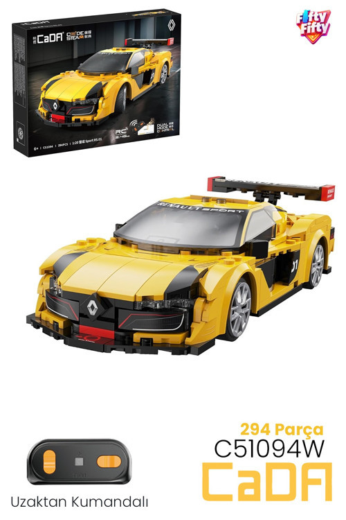 Cada Uzaktan Kumandalı Renault Sports 1:20 C51094W (294 Parça) Oyuncak Yapım Seti Blok Araba