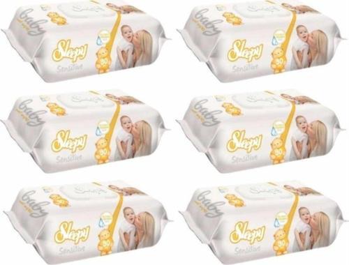 Islak Havlu 90 Yaprak 6'lı Set Sensitive Plastik Kapaklı
