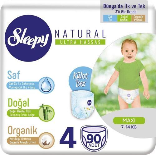 Natural Külot Bez 4 Numara Maxi 90 Adet (7-14 Kg)