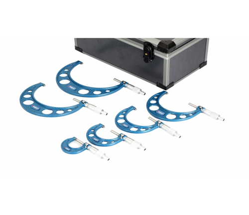 0-300mm 12 Parça Mekanik Mikrometre Seti 0.001mm 4111-8408